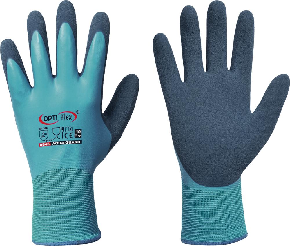 Optiflex Strickhandschuhe Aqua Guard, Latexbeschichtung