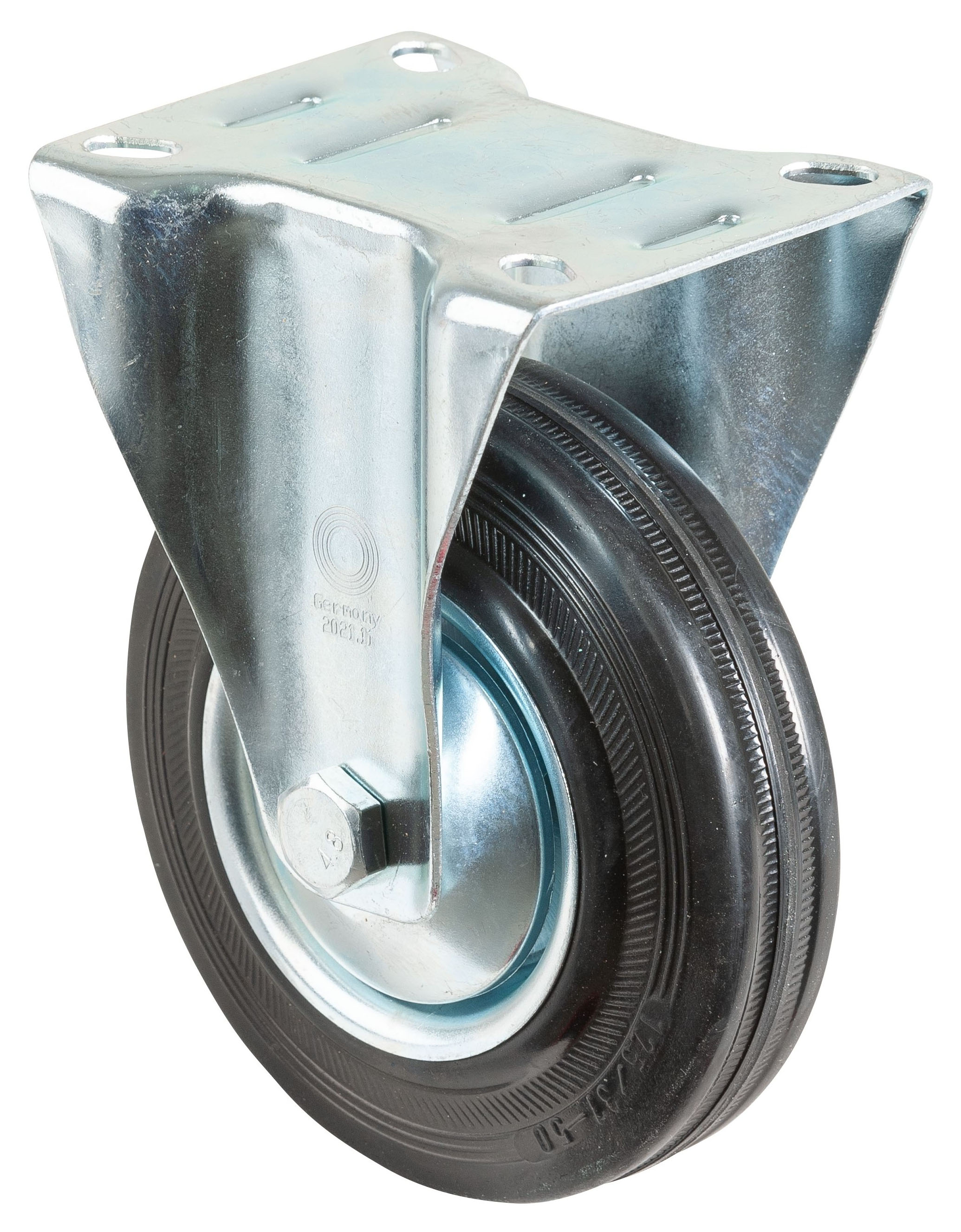 BS Rollen Bockrolle L410.B55.126 Gummirad Stahlfelge 125mm 100kg