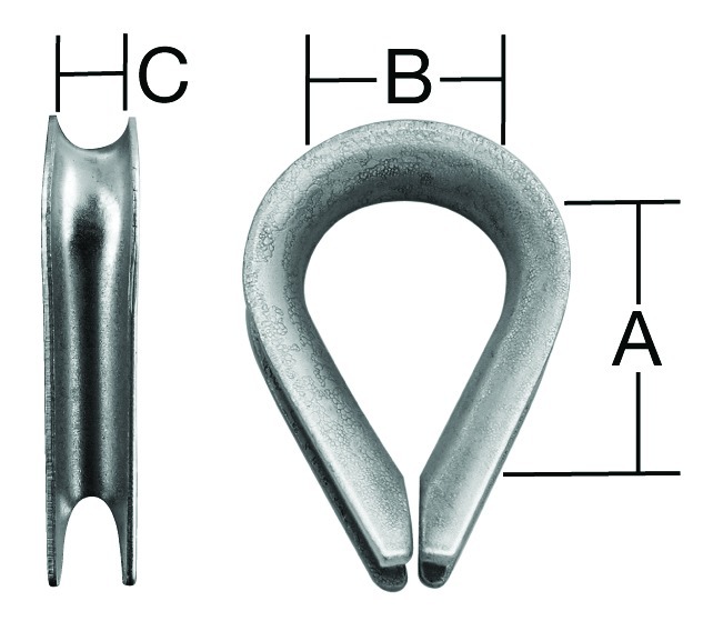 VORMANN Seilkausche, Edelstahl blank
