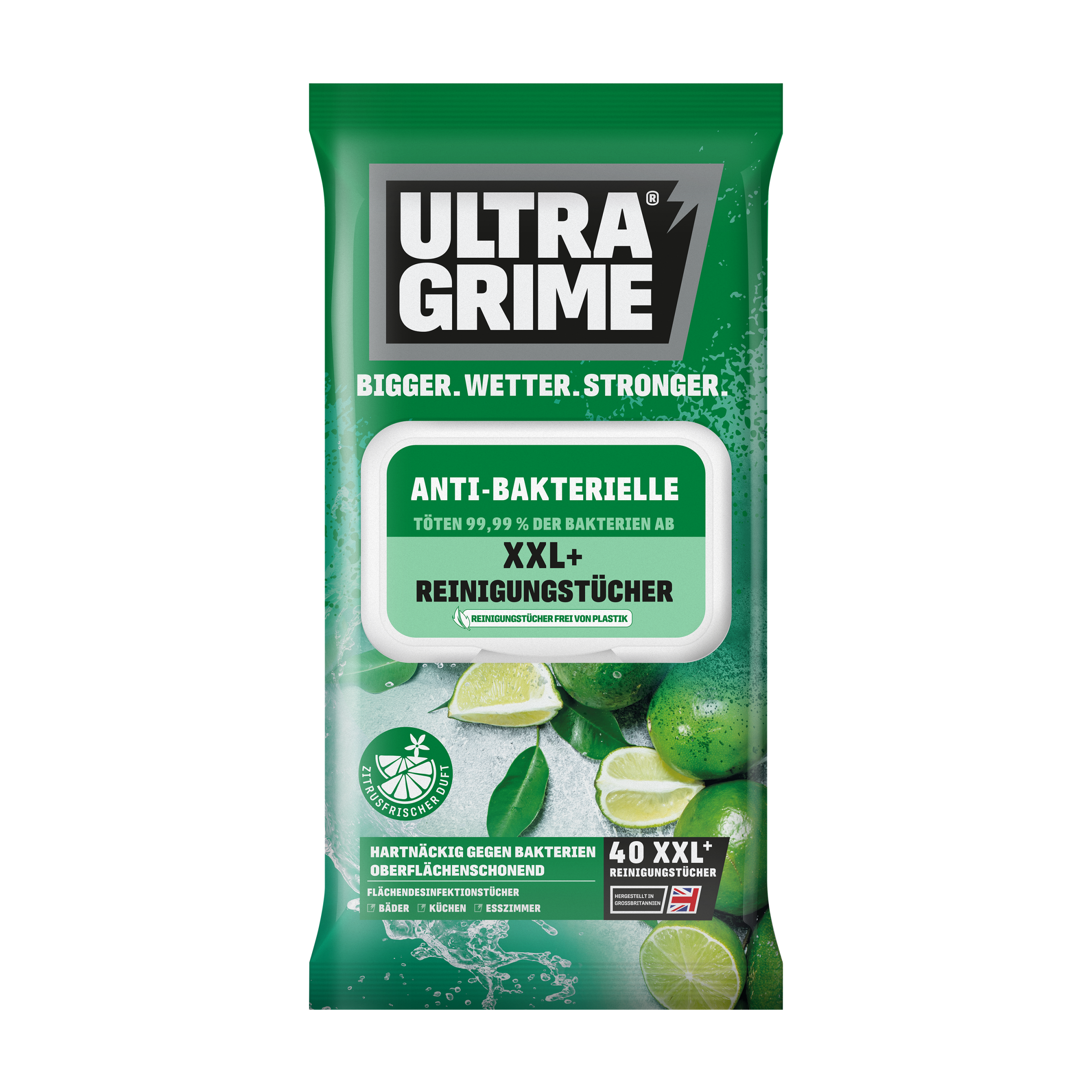 Ultra Grime Anti-Bac Feuchtreinigungstücher (40 Tücher)