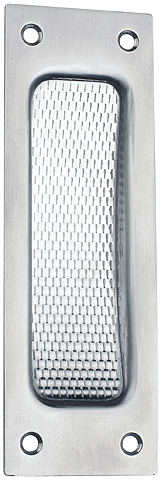 FORMAT Schiebetürmuschel für Holztüren, eckig, Aluminium