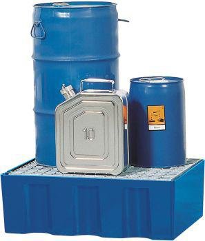 asecos Auffangwanne 18448 aus Polyethylen mit verzinktem Gitterrost 60 Liter