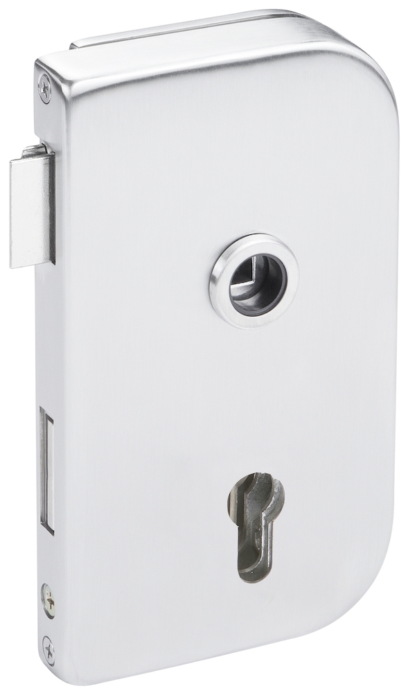 HERMAT Ganzglastürschloss ROMA 6033, Aluminium