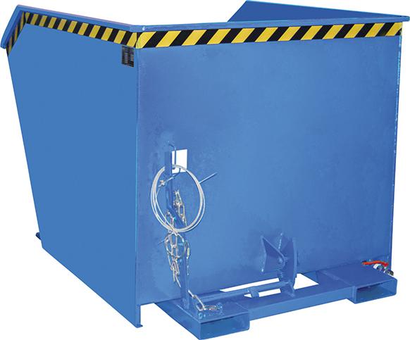 Bauer Südlohn Spänebehälter SGU 1500 l 1280xT1640xH1090 mm RAL5012 Tragkraft 1500kg mit Lochblechboden