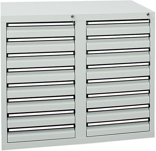 Produktbild Stumpf Schubladenschrank, 900x1000x500 mm, Schubladen 16x 100 mm