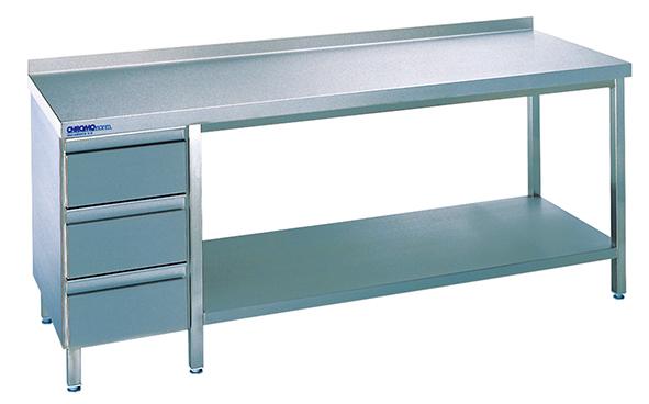 Produktbild Edelstahl-Arbeitstisch mit Schubladenblock