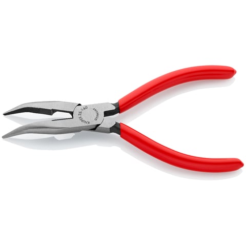 Knipex Flachrundzange mit Schneide 25 21 160 160mm gebogen Kunststoffgriff