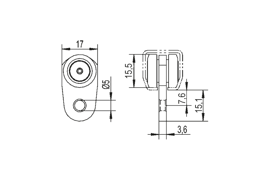 Woelm HELM 13 V Rollapparat Kunststoff weiß bis 2,5 kg