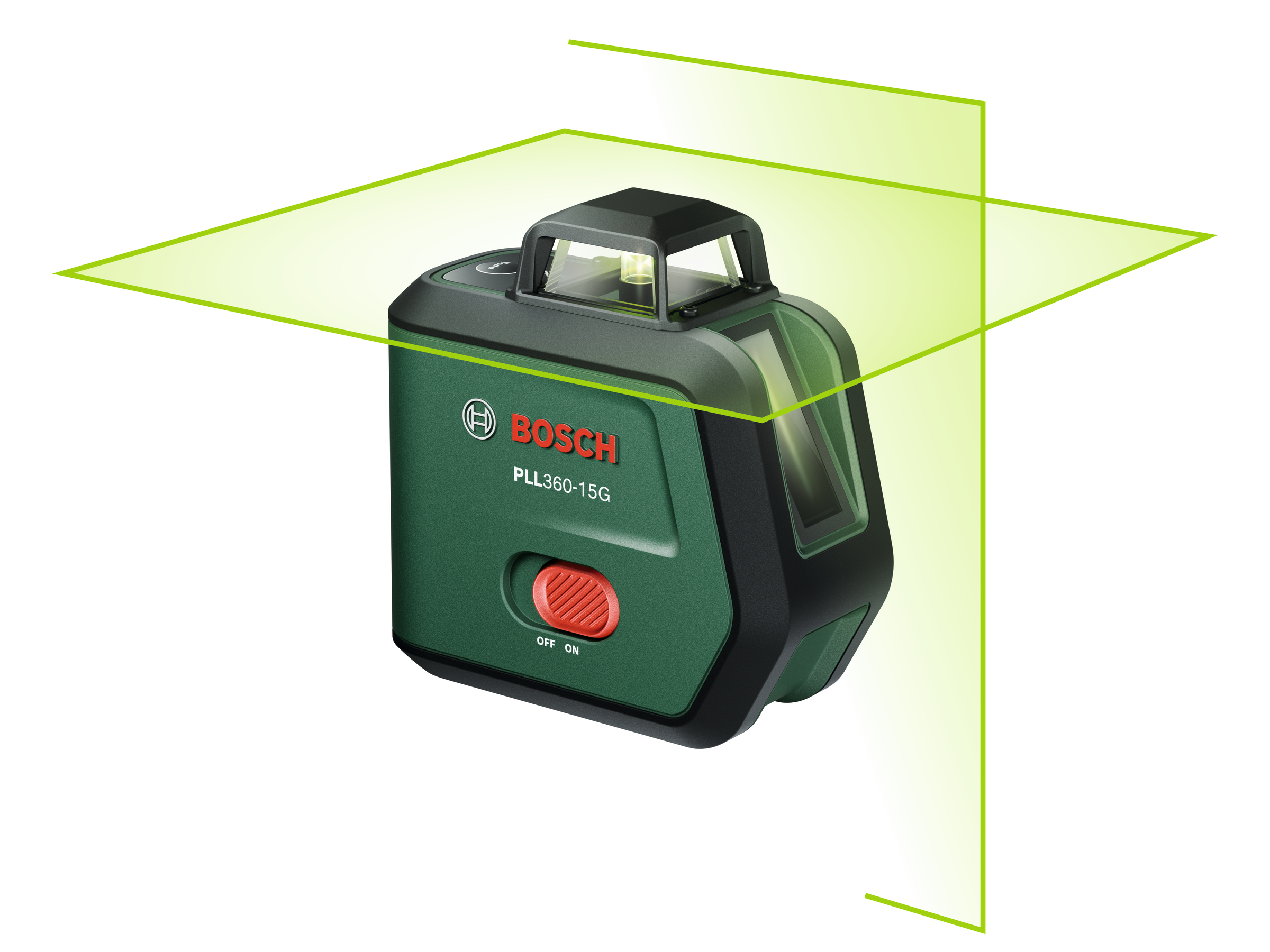 Bosch Kreuzlinien-Laser PLL360-15G Premium Set (1 x Akku BA 3.6V 2.0Ah/Stativ/Tasche/Klemme)