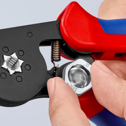 Knipex 97 53 14 Selbsteinstellende Crimpzange für Aderendhülsen mit Seiteneinführung