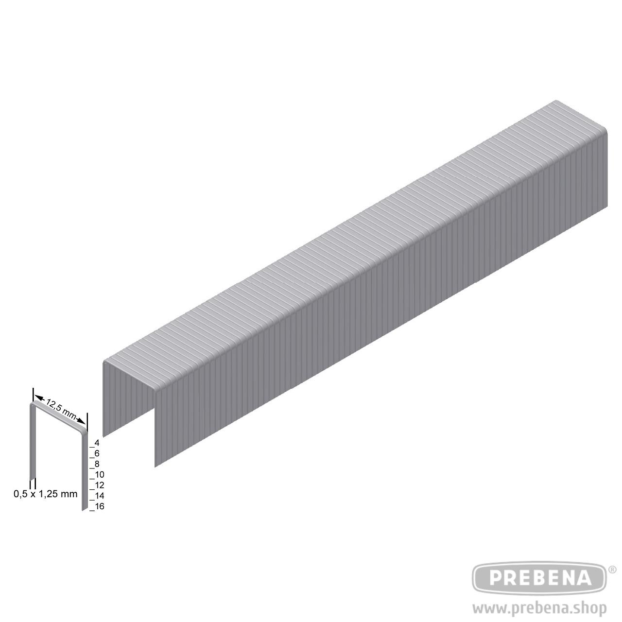 Prebena D16CNK Heftklammern verzinkt 16mm Type D 3000 Stück