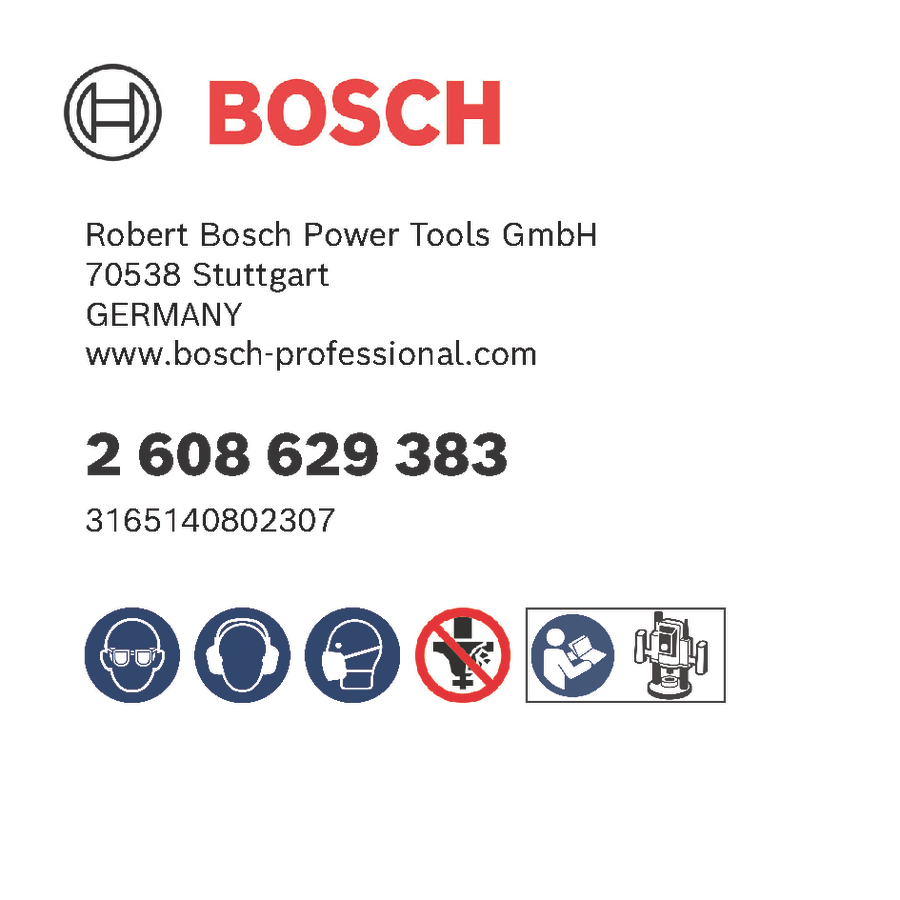Object #200512975: 2608629383_bo_pro_g_f_1, Bosch-Etikett, Produktnummer, Sicherheitssymbole, weißer Hintergrund