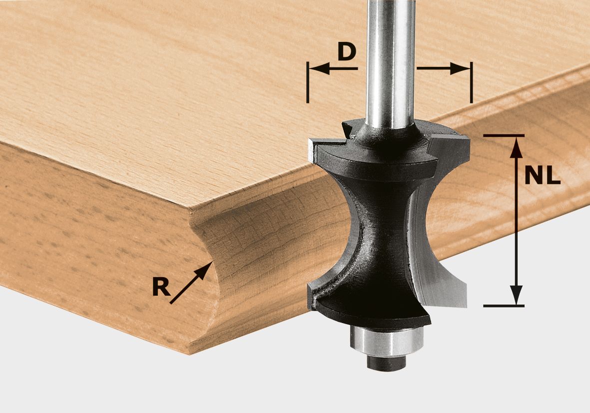 Halbstabfräser HW S8 D30/28, Holz, Sperrholz, Gerät