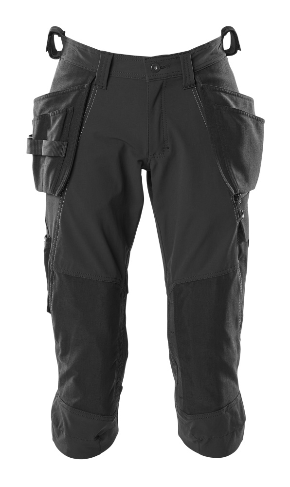 Produktfoto Mascot Dreiviertel-Hose, Hängetaschen, Stretch Handwerker-Dreiviertel-Hose Größe C60, schwarz