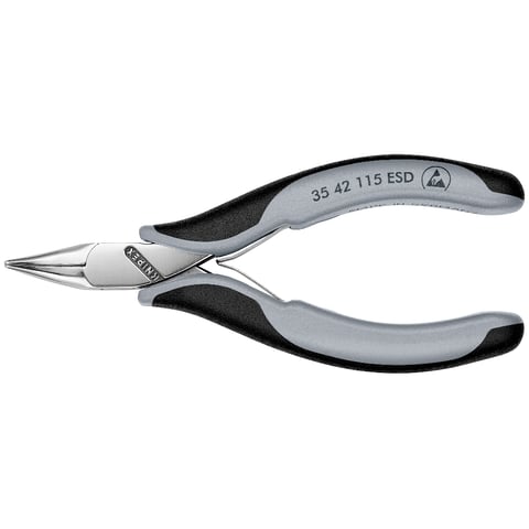 Knipex Elektronik-Greifzange ESD mit durchgestecktem Gelenk 115 mm 45°
