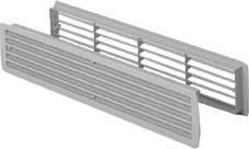 Badezimmerlüftung Kunststoff, weiß, Abm. 457x92 mm TS ab 35 mm