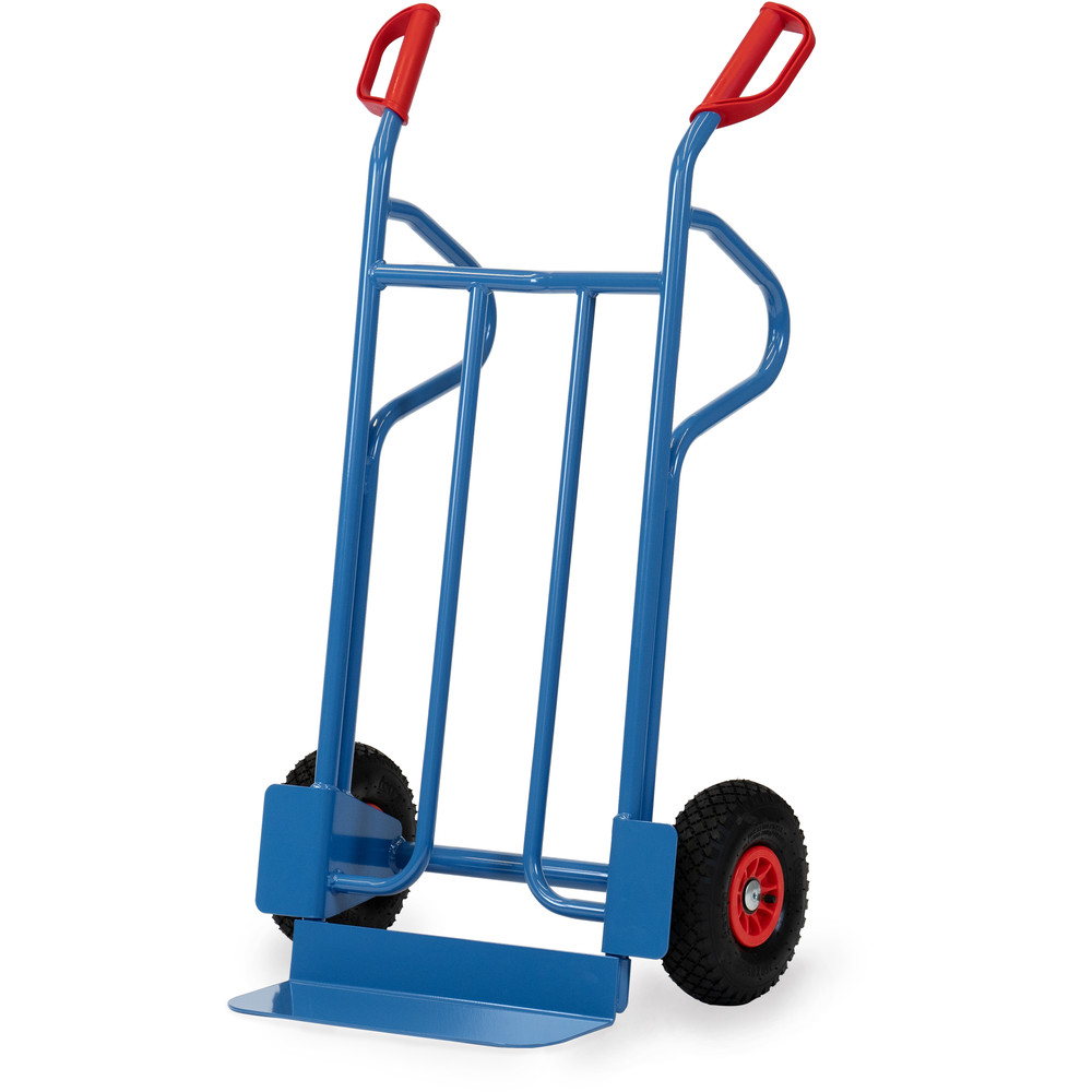Fetra Stahlrohr-Sackkarre B1215L 1200mm Höhe 350kg Tragkraft Luftbereifung