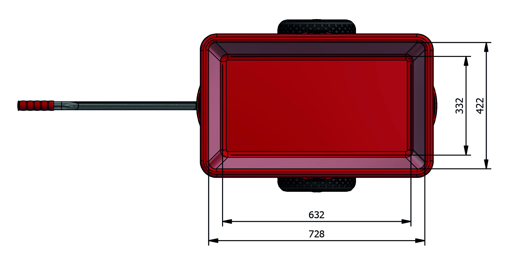 Skizze Handwagen feuerverzinkt
