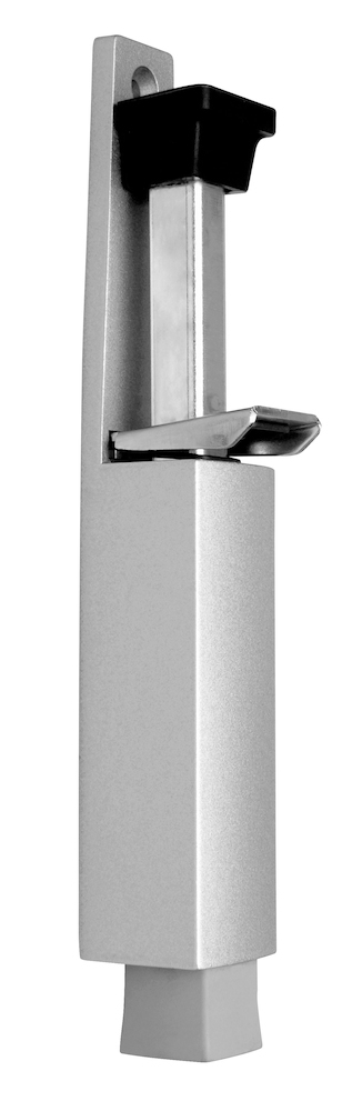 Produktbild (Abbildung ähnlich) DENI® Türfeststeller 3837,Hub 60mm, silberfarben, lack.