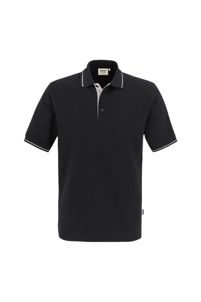 HAKRO Poloshirt Casual schwarz/silber XL