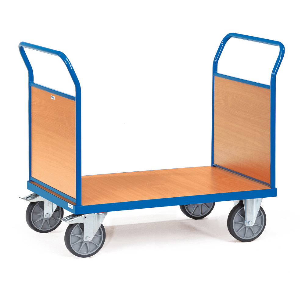 Fetra Doppel-Stirnwandwagen 2522 600kg 1000x700mm TPE-Bereifung Holz