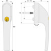 Abus Fenstergriff FG300 S AL0125 Aluminium silber abschließbar