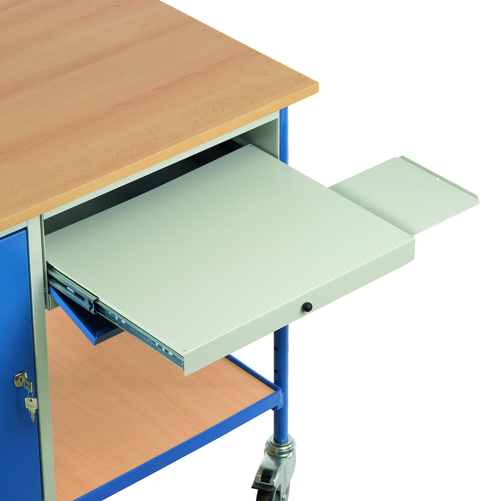 Detailbild Rolltisch für Computer