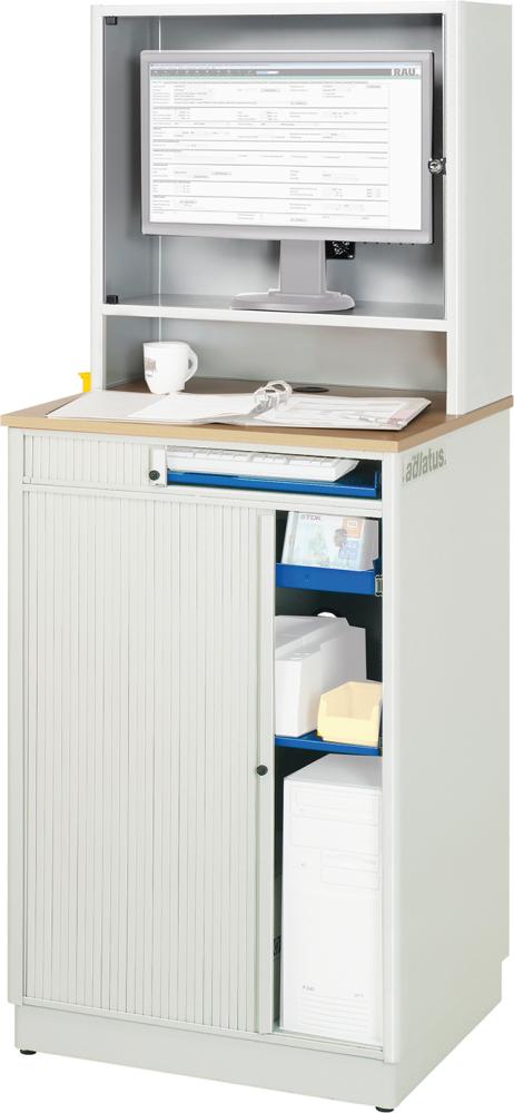 RAU Computer-Station mit Monitorgehäuse, Breite 720 mm