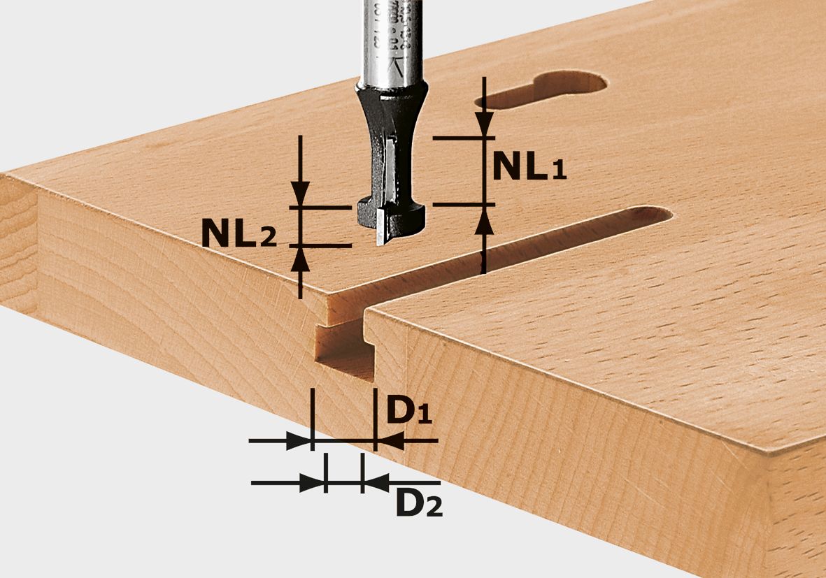 T-Nutfräser HW S8 D10,5/NL13, Holz, Sperrholz, Schublade, Mobiliar