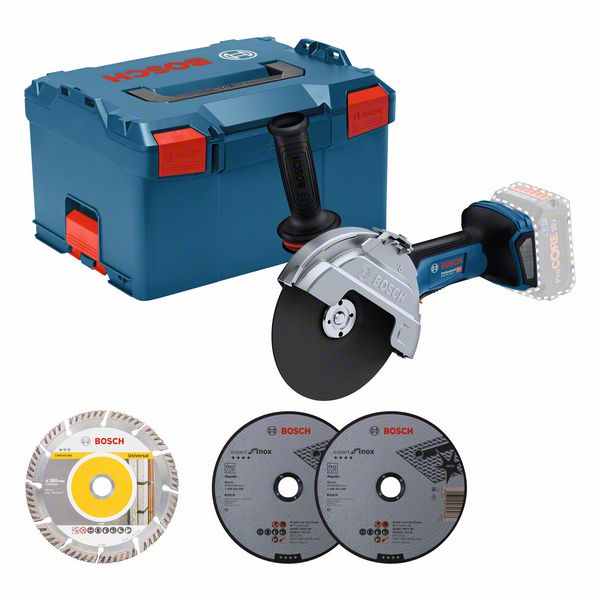 Bosch Akku-Winkelschleifer GWS 18V-180 P ohne Akkupack, L-BOXX