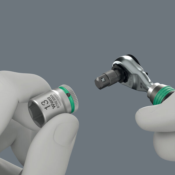 With adapter for 1/4&quot; sockets and bit sockets