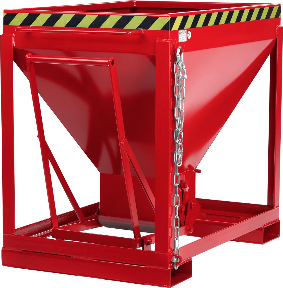 Silowagen Typ RSL-600 780x1200x1030 mm Volumen 0,6 m³Korn 3mm RAL 3000 feuerrot