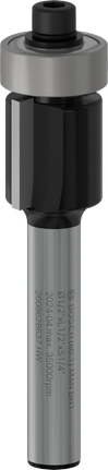 Bosch PRO router bit bottom bearing flush trim 1/2 inch., Bündigfräser, Anlauflager, Metallschaft, Schwarzer Fräser