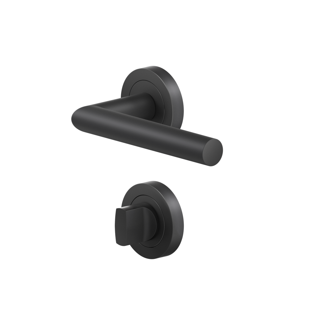 Türbeschlag, Kosmos Schwarz, Karcher Design, Rhodos, ER28 BAD 83, 3-teilige Rosette