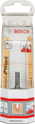 Bosch Expert für Holz-Nutfräser 6 mm Vollhartmetall., Holzbohrer, 8 mm, Bosch, Expert Wood, Kunststoffverpackung