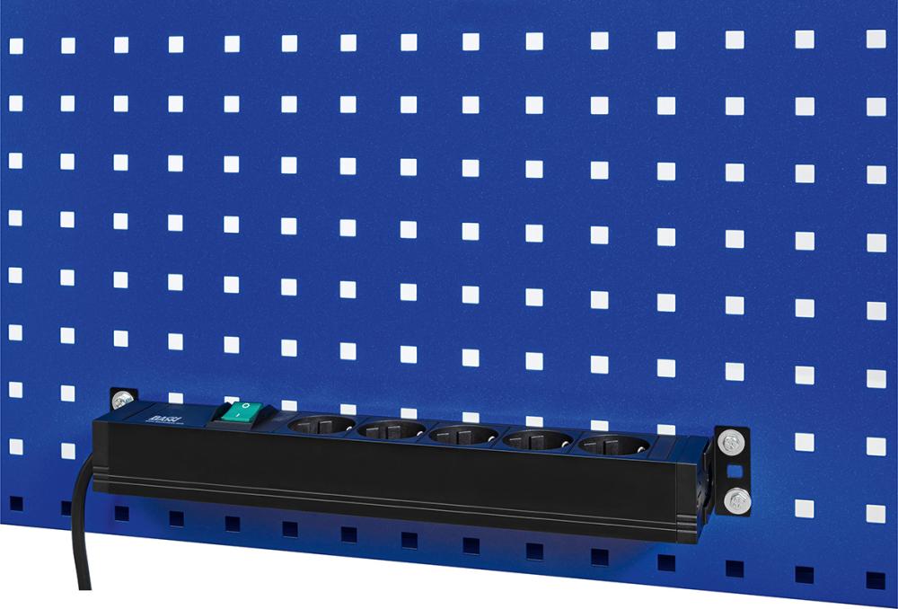 RAU Energieleiste 500 mm 5 Dosen, Ein-/Aus Anschlusskabel mit Stecker