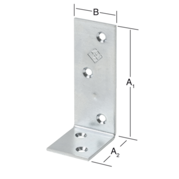 Vormann Starker Balkenwinkel 000179080Z 80x40mm Stahl verzinkt innen versenkt