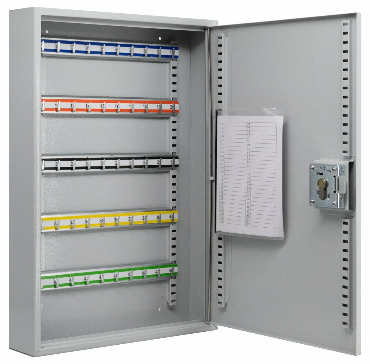 Burg Wächter Schlüsselschrank 6850/200 PZ Stahl 200 Haken Profilzylinder