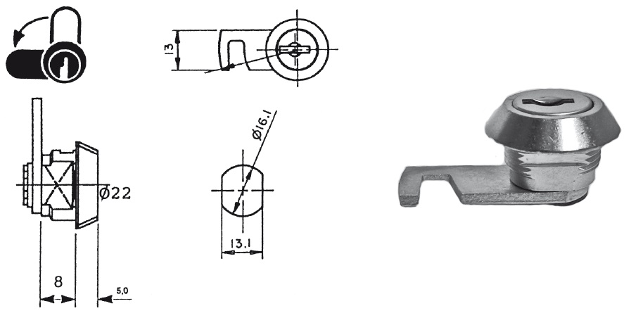 EURO-LOCKS Hebelzylinder X 25