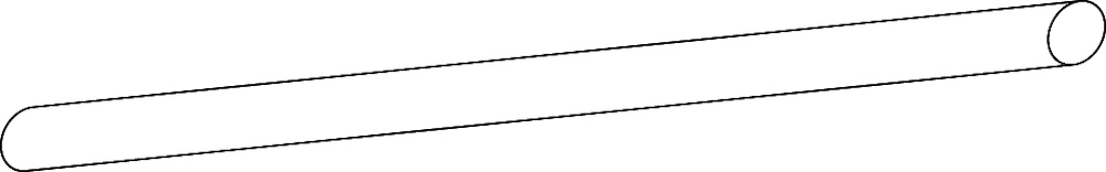 Strichzeichnung/Illustration OL-Anschlussstange 2000mm,Ø 8mm, OL 90, ohne Abdeckprofil, Stahl verzinkt