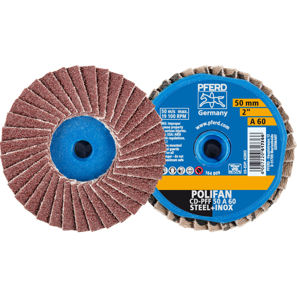 Pferd COMBIDISC Korund Mini-POLIFAN CD Ø 50mm A60 für universelle Anwendungen