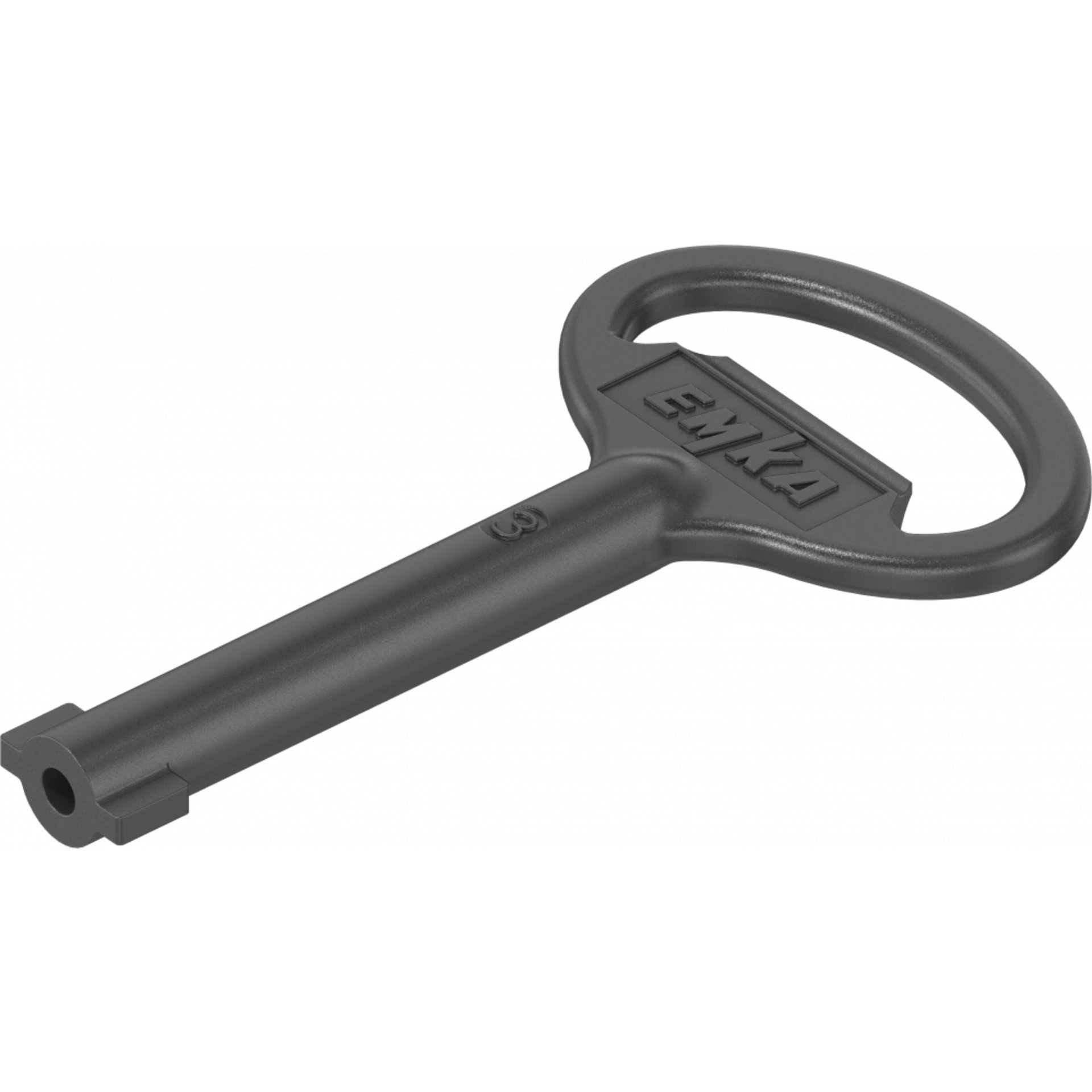 Schlüssel für Betätigung Doppelbart 3 Dorn, GD-Zn schwarz gepulvert