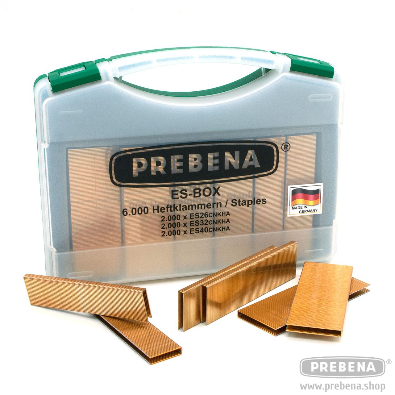 Prebena ES-BOX Heftklammern Type ES verzinkt geharzt 6000 Stück 26-40mm