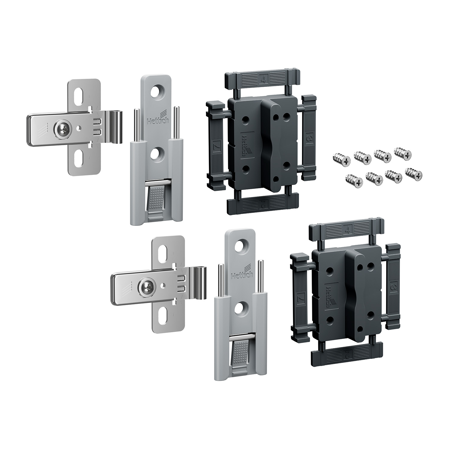 HETTICH Mittelscharniersets Schnellmontage einstellbar WingLine L