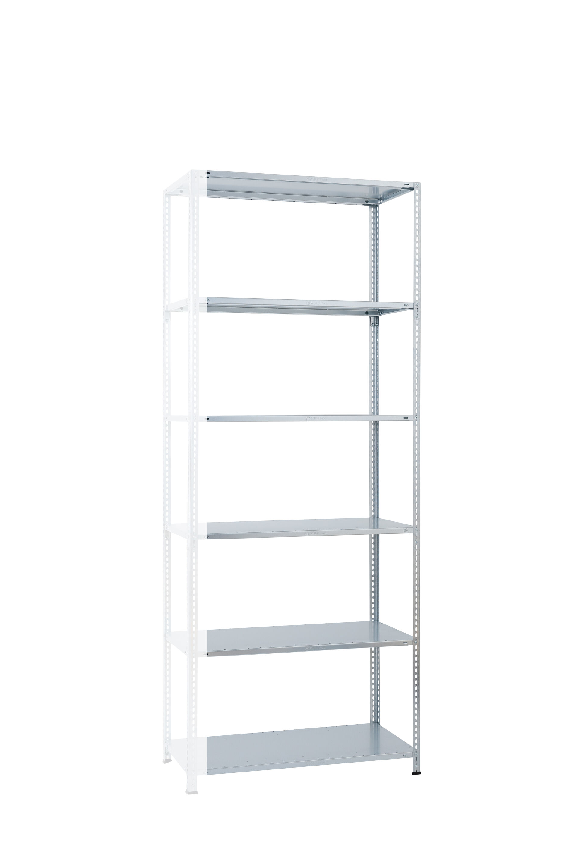 Schulte Schraubregal Anbauregal MULTIplus250 2500x750x300mm verzinkt 6 Fachböden 250kg Fachlast