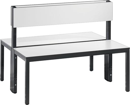 Produktbild CP Doppelseitige Sitzbank, mit Rückenlehne, ohne Schuhrost