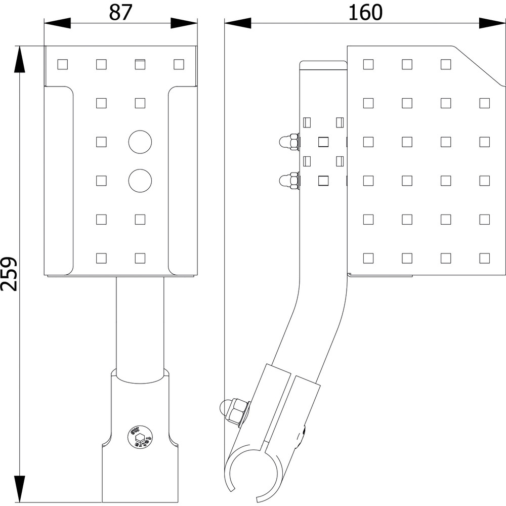 Fetra Flaschenhalterung 1393-B1000 für Bode-Flaschen 1000ml Stahlblech blau
