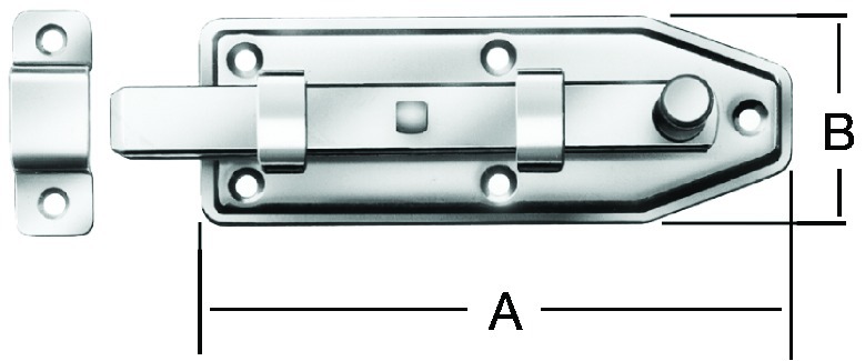 Fensterriegel, mit Schlaufe, gerade, B22xL40xS1mm, Stahl verzinkt