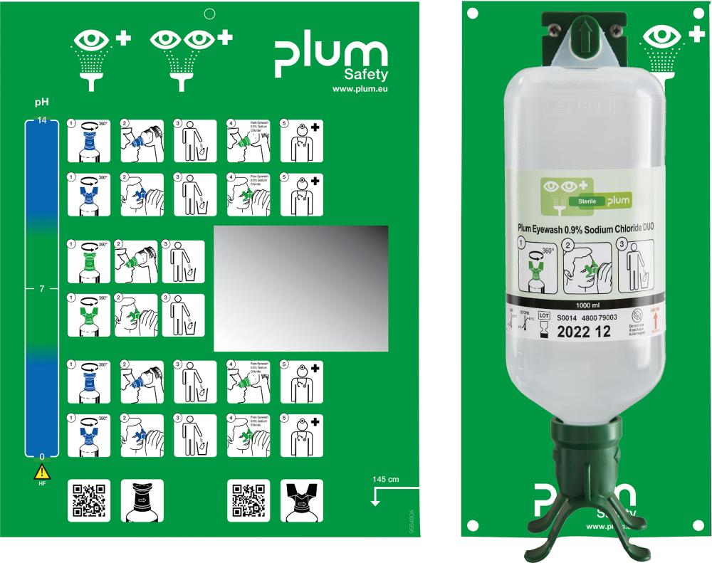 Plum Augenspülstation Duo, incl.1 Fl.1000 ml