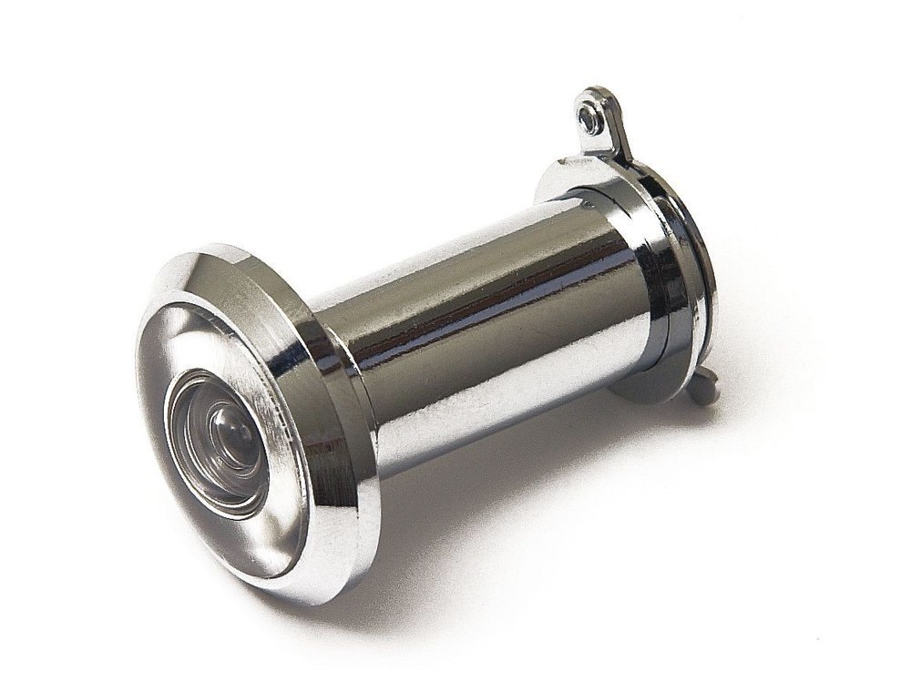 N+D Türspion, Ø16 mm, Blickfeld 200°, für TS 35-60 mm Messing poliert